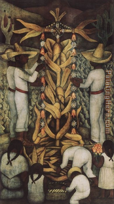 La Fiesta del Maiz (Corn Festival) painting - Diego Rivera La Fiesta del Maiz (Corn Festival) art painting